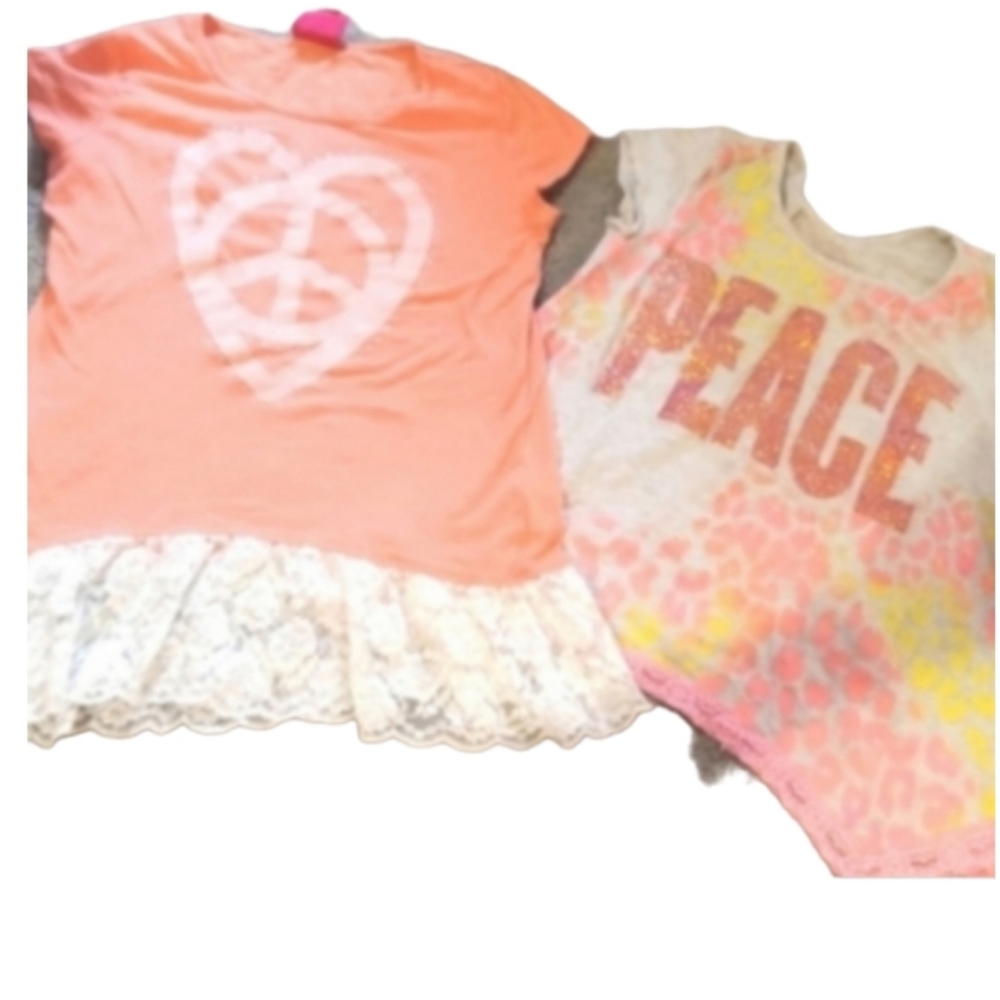Justice and Derek heart peach peace tops 14